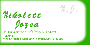 nikolett jozsa business card